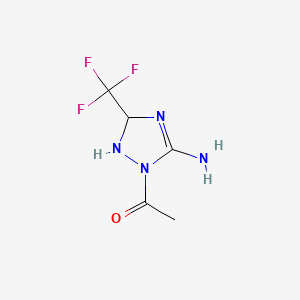 1-(5-Amino-3-(trifluoromethyl)-2,3-dihydro-1H-1,2,4-triazol-1-yl)ethanone