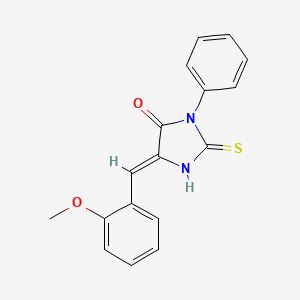 (5Z)-5-(2-methoxybenzylidene)-3-phenyl-2-thioxoimidazolidin-4-one