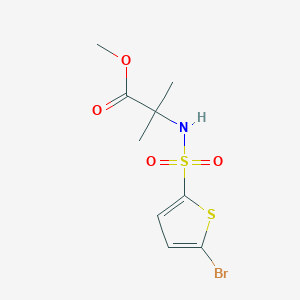 molecular formula C9H12BrNO4S2 B15538553 Methyl 2-((5-bromothiophene)-2-sulfonamido)-2-methylpropanoate 