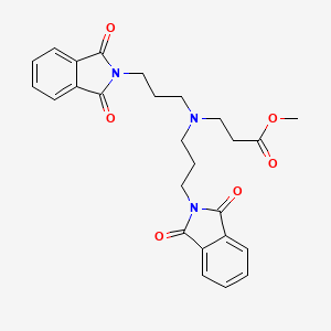 molecular formula C26H27N3O6 B15538571 Methyl 3-(bis(3-(1,3-dioxoisoindolin-2-yl)propyl)amino)propanoate 