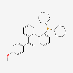 molecular formula C33H39OP B15538710 Dicyclohexyl(2'-(1-(4-methoxyphenyl)vinyl)-[1,1'-biphenyl]-2-yl)phosphane 