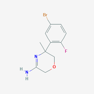 5-(5-Bromo-2-fluorophenyl)-5,6-dihydro-5-methyl-2H-1,4-oxazin-3-amine