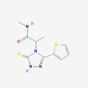 2-(3-Mercapto-5-(thiophen-2-yl)-4h-1,2,4-triazol-4-yl)-N-methylpropanamide