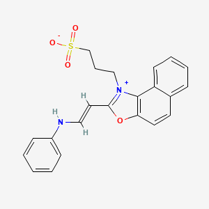 3-{2-[(E)-2-(phenylamino)ethenyl]naphtho[1,2-d][1,3]oxazol-1-ium-1-yl}propane-1-sulfonate