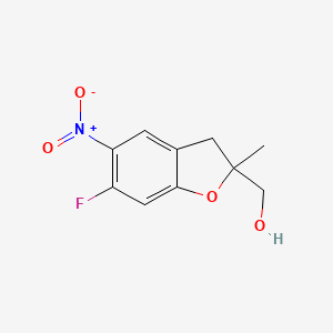 (6-Fluoro-2-methyl-5-nitro-2,3-dihydrobenzofuran-2-yl)methanol