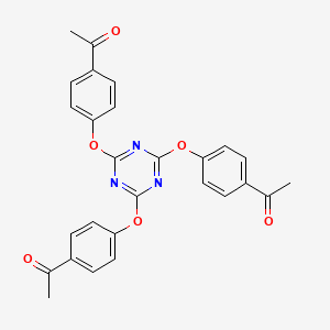 1,1',1''-(((1,3,5-Triazine-2,4,6-triyl)tris(oxy))tris(benzene-4,1-diyl))tris(ethan-1-one)