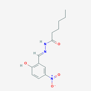 N'-[(E)-(2-hydroxy-5-nitrophenyl)methylidene]hexanehydrazide