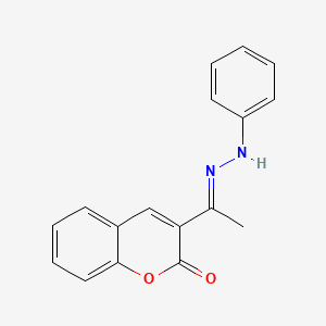 3-[(1E)-1-(2-phenylhydrazinylidene)ethyl]-2H-chromen-2-one