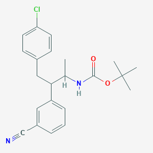 2-[(N-tert-Butoxycarbonyl)amino]-4-(4-chlorophenyl)-3-(3-cyanophenyl)butane