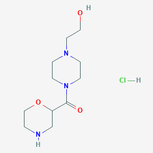 (4-(2-Hydroxyethyl)piperazin-1-yl)(morpholin-2-yl)methanone hydrochloride