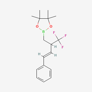 4,4,5,5-Tetramethyl-2-(4-phenyl-2-(trifluoromethyl)but-3-en-1-yl)-1,3,2-dioxaborolane