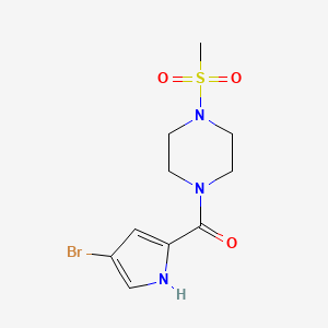 (4-Bromo-1h-pyrrol-2-yl)(4-(methylsulfonyl)piperazin-1-yl)methanone