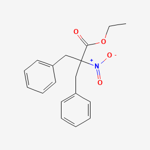 molecular formula C18H19NO4 B15539324 Ethyl 2-benzyl-2-nitro-3-phenylpropanoate 