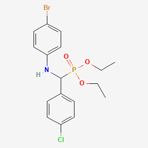 molecular formula C17H20BrClNO3P B15539442 Diethyl [[(4-bromophenyl)amino](4-chlorophenyl)methyl]phosphonate 