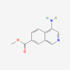 molecular formula C11H10N2O2 B15539479 Methyl 4-aminoisoquinoline-7-carboxylate 