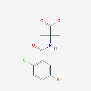 molecular formula C12H13BrClNO3 B15539516 Methyl 2-(5-bromo-2-chlorobenzamido)-2-methylpropanoate 