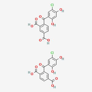 molecular formula C30H18Cl2O14 B15539739 Benzenedicarboxylic acid, (5-chloro-2,4-dihydroxybenzoyl)- 