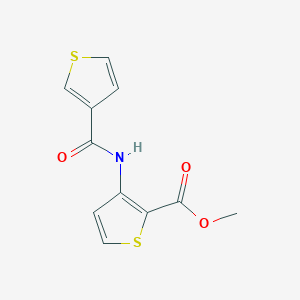 molecular formula C11H9NO3S2 B15540023 Methyl 3-(thiophene-3-carboxamido)thiophene-2-carboxylate 