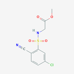 molecular formula C10H9ClN2O4S B15540212 Methyl ((5-chloro-2-cyanophenyl)sulfonyl)glycinate 