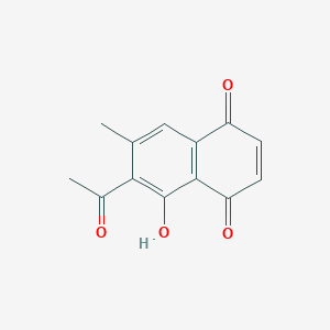 molecular formula C13H10O4 B155404 1,4-Naphthalenedione, 6-acetyl-5-hydroxy-7-methyl- CAS No. 1991-28-2