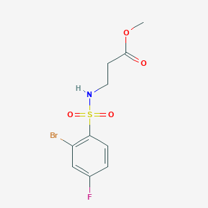 molecular formula C10H11BrFNO4S B15540438 Methyl 3-((2-bromo-4-fluorophenyl)sulfonamido)propanoate 