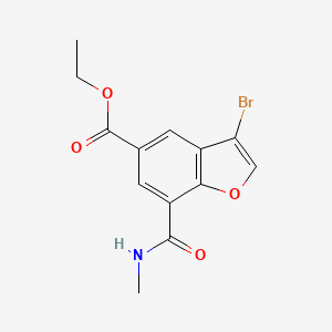 molecular formula C13H12BrNO4 B15540642 Ethyl 3-bromo-7-(methylcarbamoyl)benzofuran-5-carboxylate 