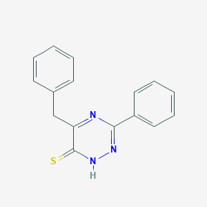molecular formula C16H13N3S B155522 3-Phenyl-5-benzyl-1,2,4-triazine-6(1H)-thione CAS No. 127525-49-9