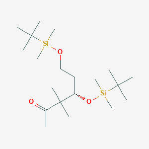molecular formula C20H44O3Si2 B015554 (4S)-4,6-Bis-{[tert-butyldimethylsilyl)oxy]}-3,3-dimethylhexan-2-one CAS No. 218614-14-3