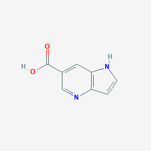 molecular formula C8H6N2O2 B155636 1H-吡咯并[3,2-b]吡啶-6-羧酸 CAS No. 112766-32-2
