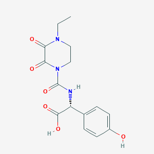 molecular formula C15H17N3O6 B155706 (2R)-2-[(4-乙基-2,3-二氧哌嗪基)羰基氨基]-2-(4-羟苯基)乙酸 CAS No. 62893-24-7