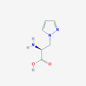 molecular formula C6H9N3O2 B155738 3-(吡唑-1-基)-L-丙氨酸 CAS No. 10162-27-3