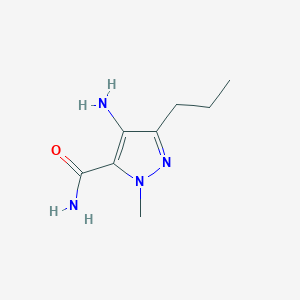 molecular formula C8H14N4O B015575 4-amino-1-methyl-3-propyl-1H-pyrazole-5-carboxamide CAS No. 139756-02-8