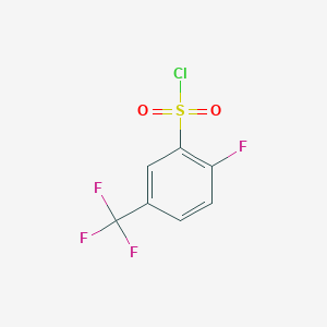 molecular formula C7H3ClF4O2S B155764 2-氟-5-(三氟甲基)苯-1-磺酰氯 CAS No. 1744-43-0
