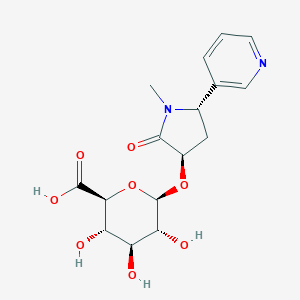 molecular formula C₁₆H₂₀N₂O₈ B015577 反式-3'-羟基可替宁-O-葡糖苷酸 CAS No. 132929-88-5