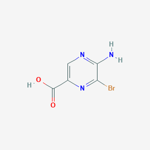 molecular formula C5H4BrN3O2 B015595 2-Amino-3-bromopyrazine-5-carboxylic acid CAS No. 887352-34-3