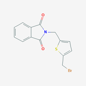 molecular formula C14H10BrNO2S B015598 2-(Bromomethyl)-5-(phthalimidomethyl)thiophene CAS No. 166888-26-2
