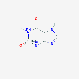 molecular formula C7H8N4O2 B156071 茶碱-1,3-15N2-2-13C CAS No. 84718-95-6