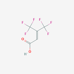 molecular formula C5H2F6O2 B156138 4,4,4-三氟-3-(三氟甲基)巴豆酸 CAS No. 1763-28-6