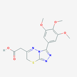 B156228 7H-1,2,4-Triazolo(3,4-b)(1,3,4)thiadiazine-6-acetic acid, 3-(3,4,5-trimethoxyphenyl)- CAS No. 126598-30-9