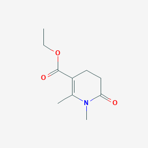 molecular formula C10H15NO3 B156299 Nicotinic acid, 1,4,5,6-tetrahydro-1,2-dimethyl-6-oxo-, ethyl ester CAS No. 10230-58-7