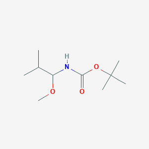 molecular formula C10H21NO3 B156454 Carbamic acid, (1-methoxy-2-methylpropyl)-, 1,1-dimethylethyl ester (9CI) CAS No. 131971-63-6