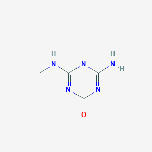 molecular formula C5H9N5O B156586 4-Amino-5-methyl-6-(methylamino)-1,3,5-triazin-2-one CAS No. 127480-40-4