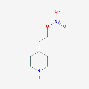 molecular formula C7H14N2O3 B156644 4-(2-Nitroxyethyl)piperidine CAS No. 129999-77-5