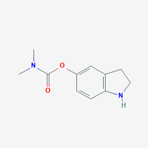 molecular formula C11H14N2O2 B156647 2,3-dihydro-1H-indol-5-yl N,N-dimethylcarbamate CAS No. 136910-75-3