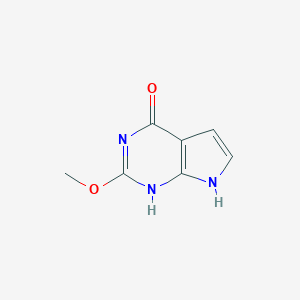 molecular formula C7H7N3O2 B015665 2-甲氧基-3,7-二氢吡咯并[2,3-d]嘧啶-4-酮 CAS No. 90057-07-1