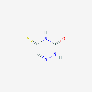 molecular formula C3H3N3OS B156654 5-羰基-4,5-二氢-1,2,4-三嗪-3(2H)-酮 CAS No. 1627-37-8