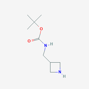 molecular formula C9H18N2O2 B156671 tert-butyl N-(azetidin-3-ylmethyl)carbamate CAS No. 91188-15-7