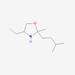 B156706 4-Ethyl-2-methyl-2-(3-methylbutyl)oxazolidine CAS No. 137796-06-6