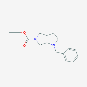 molecular formula C18H26N2O2 B156711 tert-Butyl 1-benzylhexahydropyrrolo[3,4-b]pyrrole-5(1H)-carboxylate CAS No. 132414-80-3