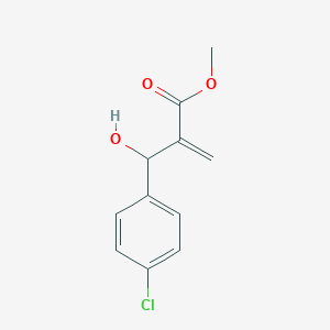 molecular formula C11H11ClO3 B156725 2-[(4-Chloro-phenyl)-hydroxy-methyl]-acrylic acid methyl ester CAS No. 131469-67-5